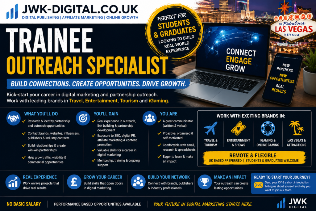 Trainee Outreach Specialist Recruitment Poster